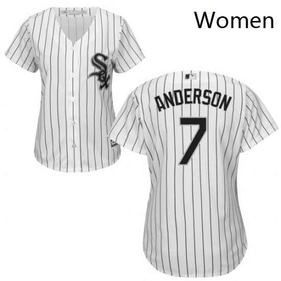 Womens Majestic Chicago White Sox 7 Tim Anderson Replica White Home Cool Base MLB Jersey